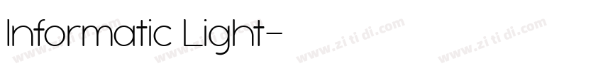 Informatic Light字体转换